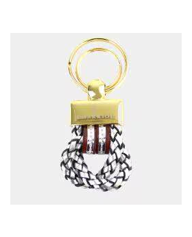Charriol Leather Zinc Alloy Keyring With Letter Logo And Doghook Jc-418 - Nickle