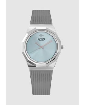 Jovial Ladies Silver Rubber Watch 5082lsrq65e