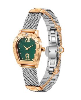 Aigner Watch Amal-l Rg Cas Wht Mop Dial Brn Ltr A32235